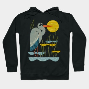 Heron Among Reeds Hoodie